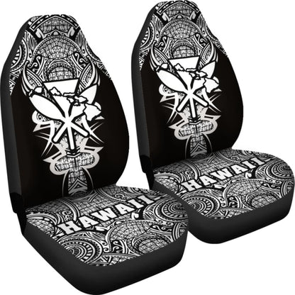 Kanaka Map Polynesian Car Seat Cover - White - Armor Style - Amazing 105905 - YourCarButBetter