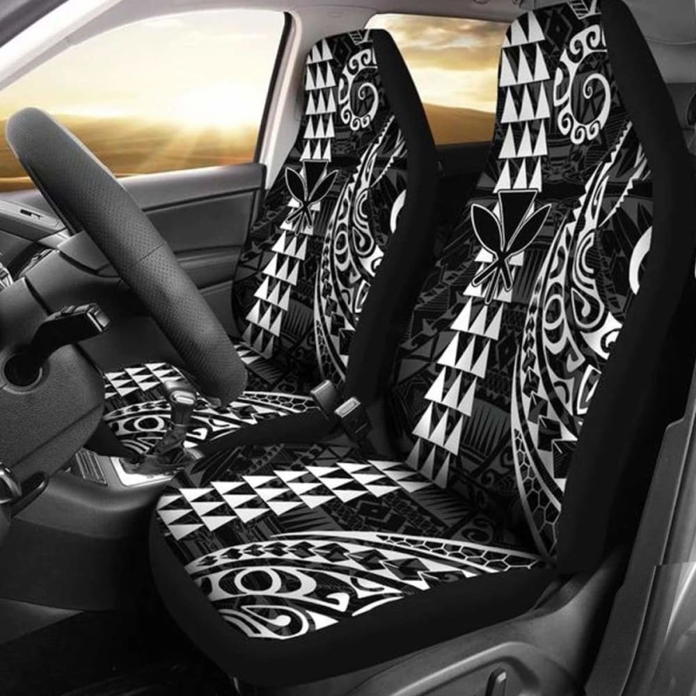 Kanaka Polynesian Car Seat Covers White - Amazing 105905 - YourCarButBetter