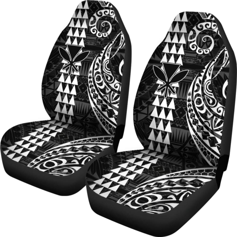 Kanaka Polynesian Car Seat Covers White - Amazing 105905 - YourCarButBetter