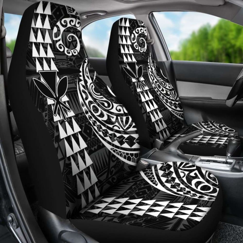 Kanaka Polynesian Car Seat Covers White - Amazing 105905 - YourCarButBetter