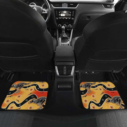 Kangaroo Australian Aboriginal Art Pattern Front And Back Car Mats 174914 - YourCarButBetter