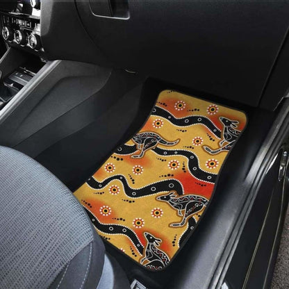 Kangaroo Australian Aboriginal Art Pattern Front And Back Car Mats 174914 - YourCarButBetter