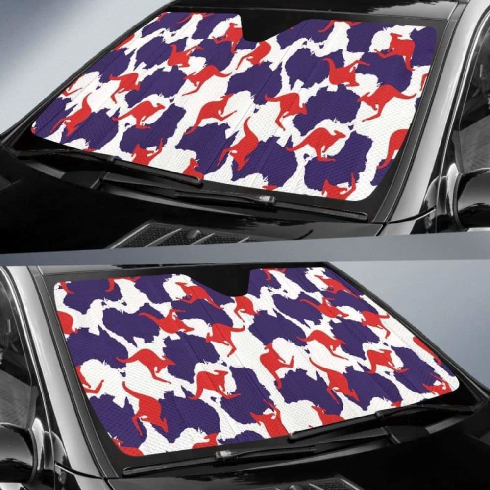 Kangaroo Australian Pattern Car Auto Sun Shades 094201 - YourCarButBetter