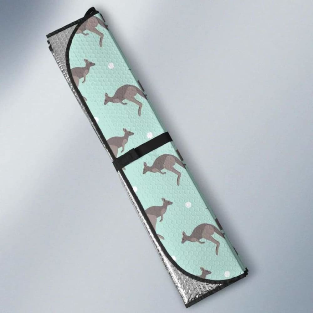 Kangaroo Pattern Background Car Auto Sun Shades 182102 - YourCarButBetter