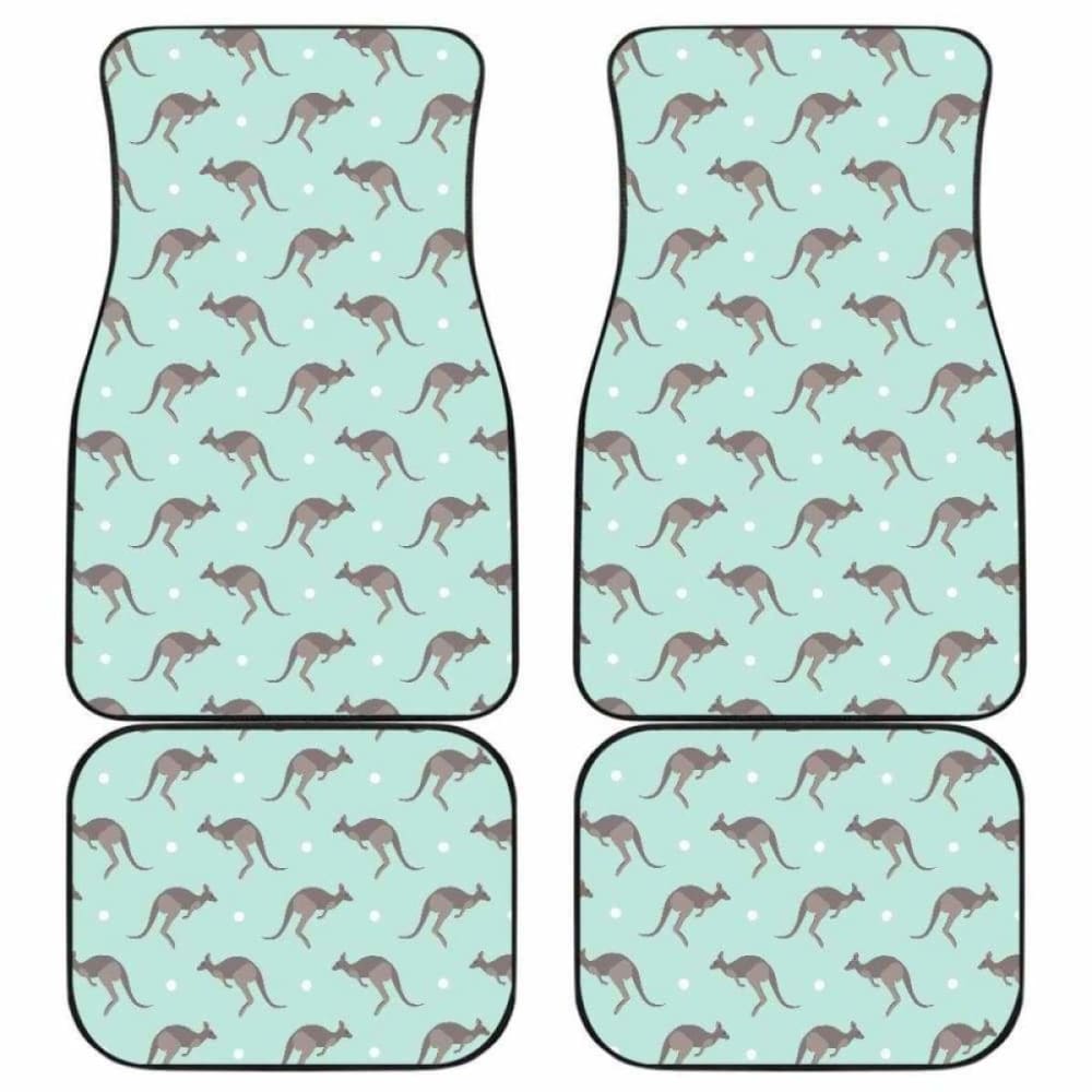 Kangaroo Pattern Background Front And Back Car Mats 174914 - YourCarButBetter
