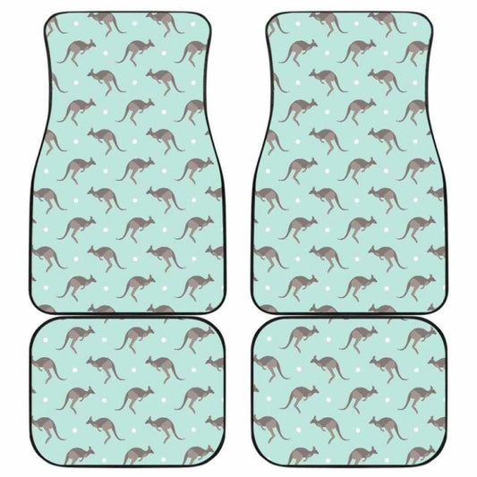 Kangaroo Pattern Background Front And Back Car Mats 174914 - YourCarButBetter
