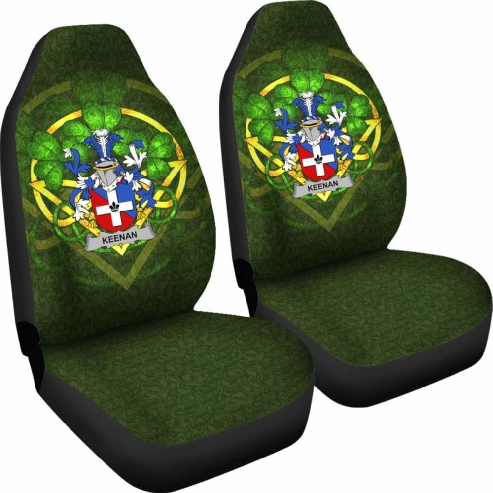Keenan Or O’Kinahan Ireland Car Seat Cover Celtic Shamrock (Set Of Two) 154230 - YourCarButBetter