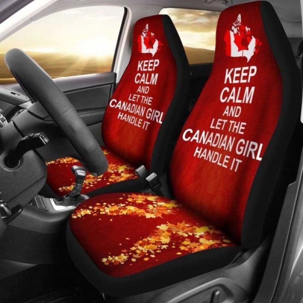 Keep Calm And Let The Canadian Girl Handle It Car Seat Covers 7 163730 - YourCarButBetter