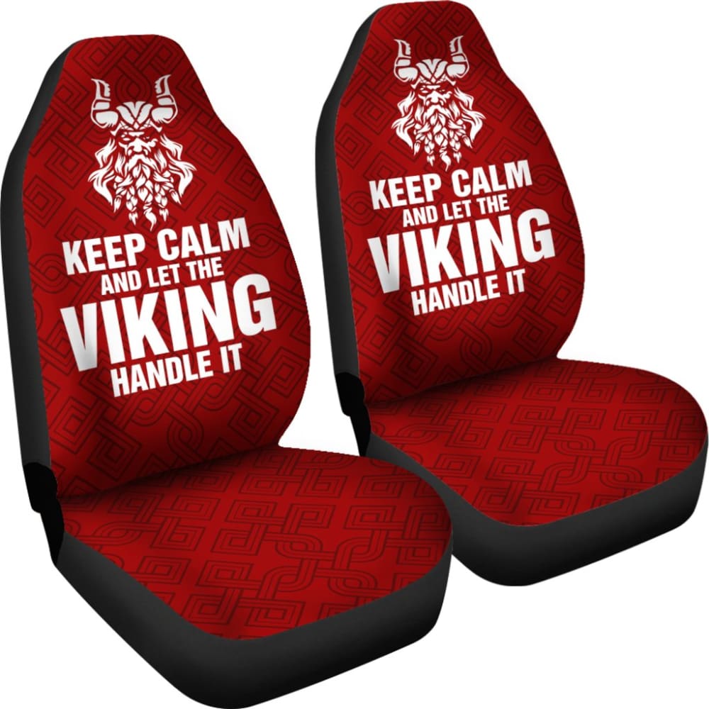Keep Calm And Let The Viking Handle It Odin King Of God Car Seat Covers 210803 - YourCarButBetter