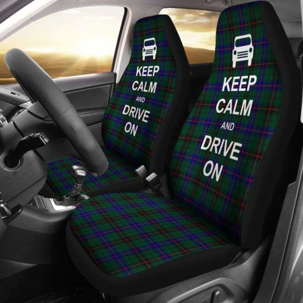 Keep Calm Davidson Modern Tartan Car Seat Cover 163730 - YourCarButBetter