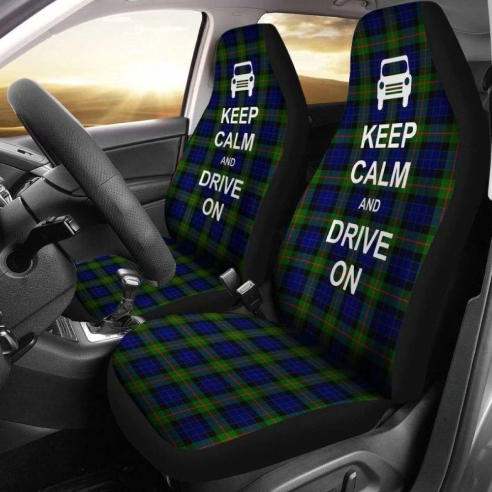 Keep Calm Gunn Tartan Car Seat Cover 163730 - YourCarButBetter