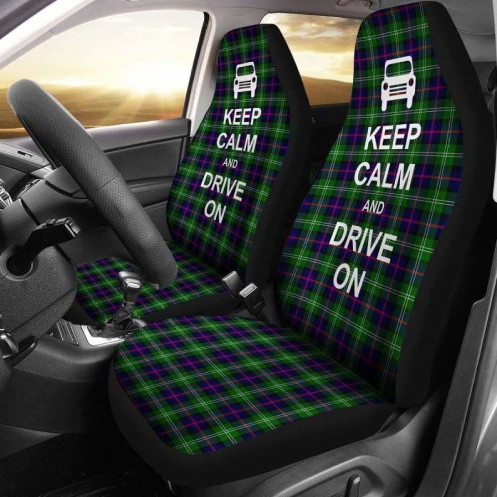 Keep Calm Sutherland Modern Tartan Car Seat Cover 163730 - YourCarButBetter