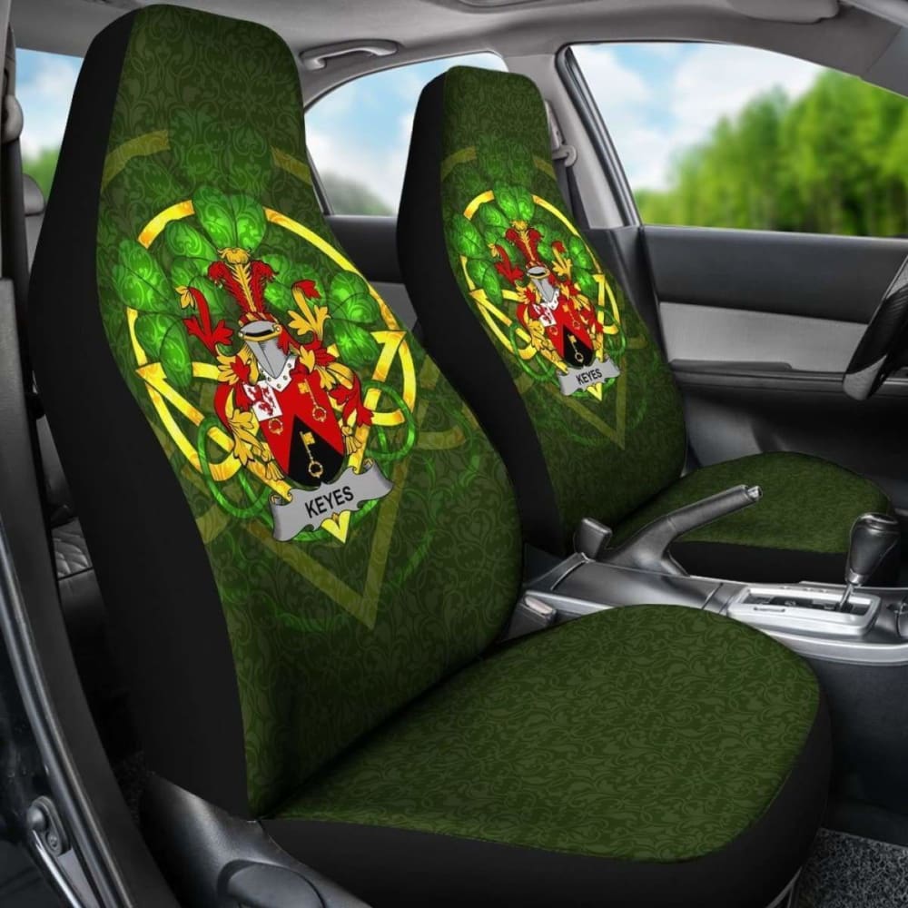 Keyes Ireland Car Seat Cover Celtic Shamrock (Set Of Two) 154230 - YourCarButBetter