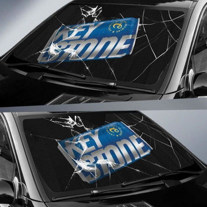 Keystone Light Auto Sun Shade Car Sunow Visor Funny Beer Lover 102507 - YourCarButBetter