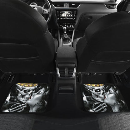 King Kiss Skull Car Floor Mats 213101 - YourCarButBetter