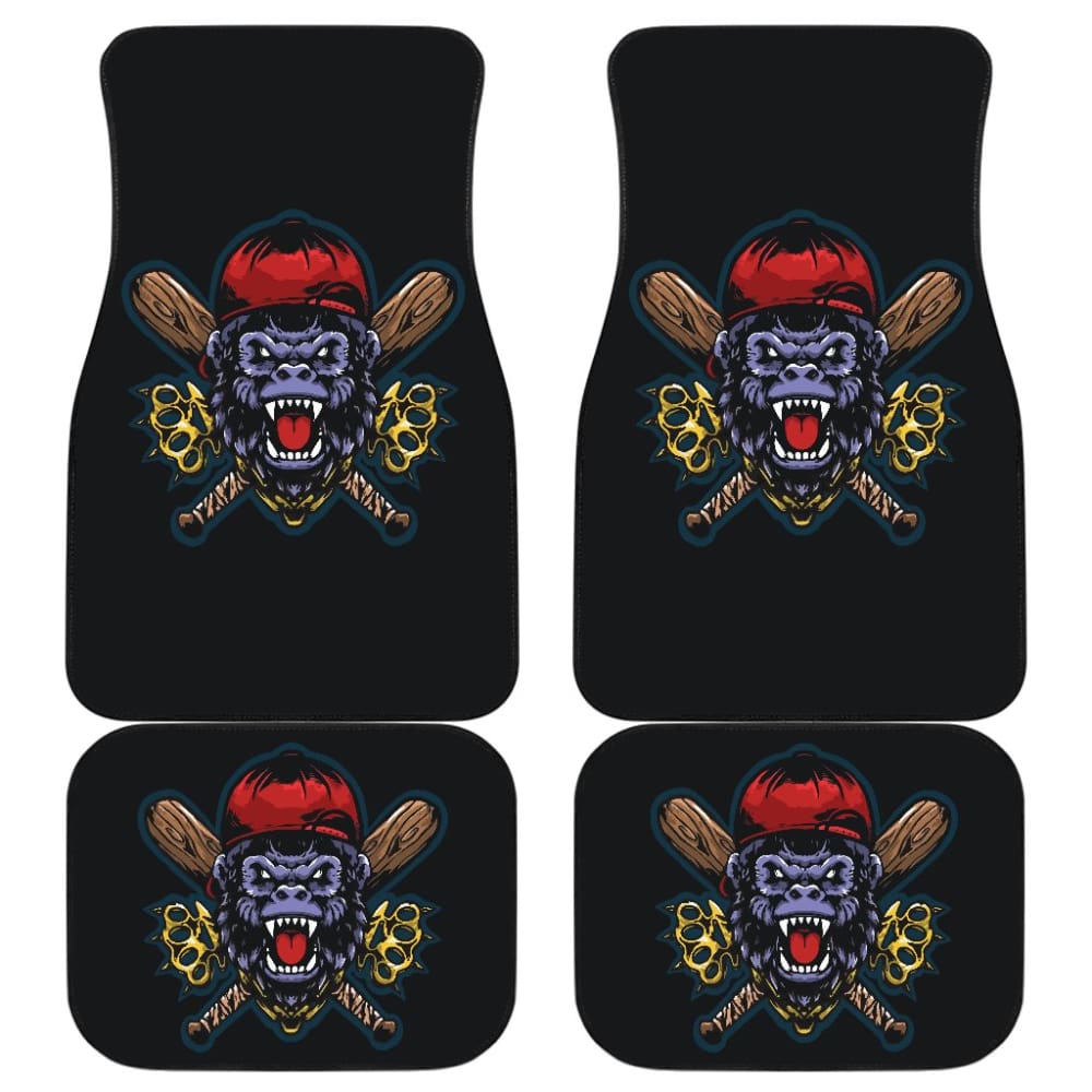 King Of Street Monkey Custom Fighting Sport Car Floor Mats 211305 - YourCarButBetter