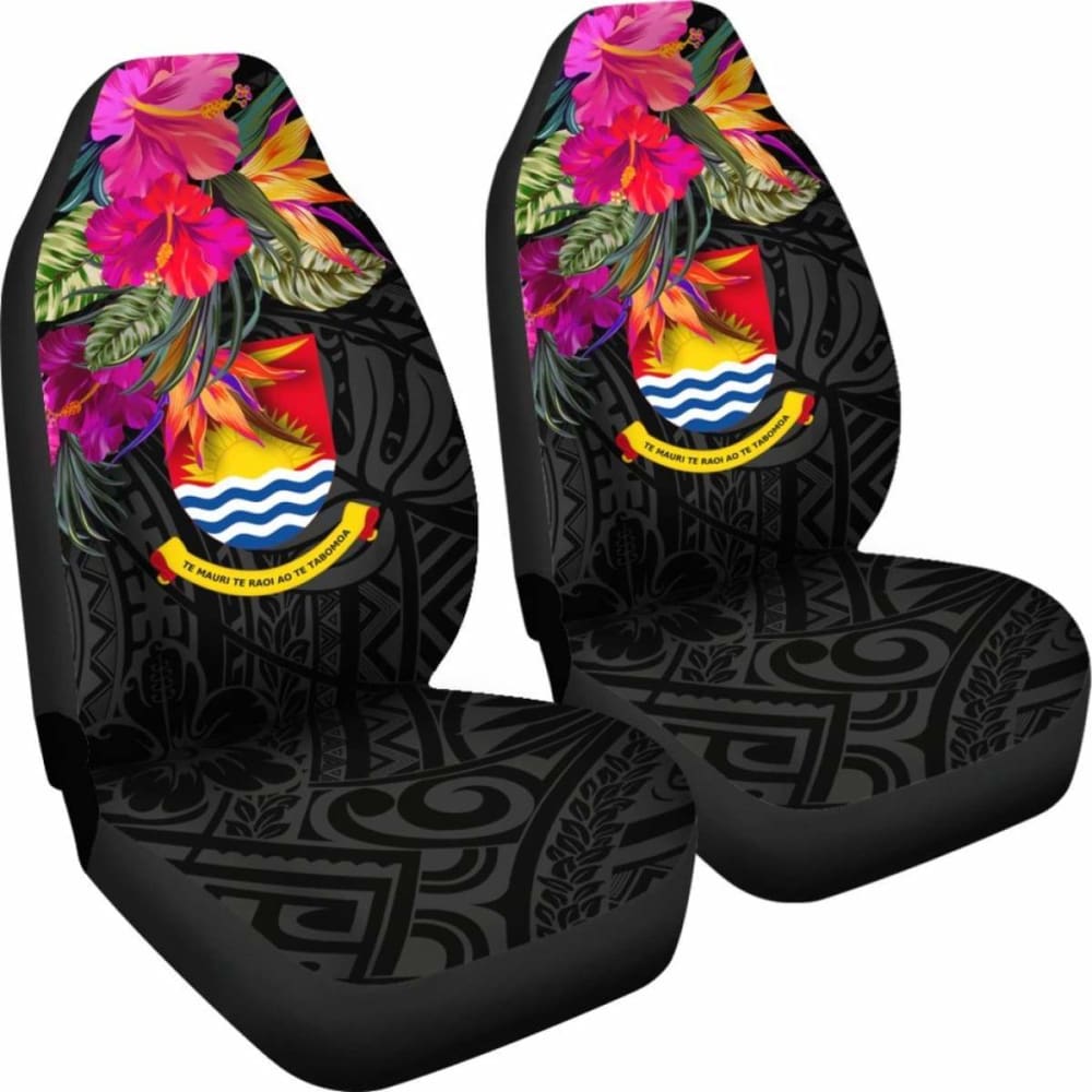 Kiribati Car Seat Covers - Polynesian Hibiscus Pattern - 232125 - YourCarButBetter