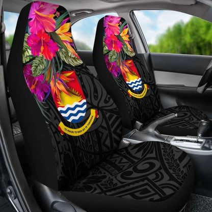 Kiribati Car Seat Covers - Polynesian Hibiscus Pattern - 232125 - YourCarButBetter