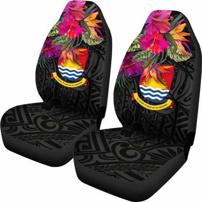 Kiribati Car Seat Covers - Polynesian Hibiscus Pattern - 232125 - YourCarButBetter
