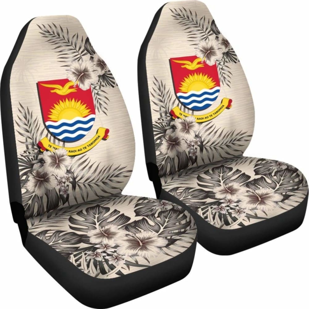 Kiribati Car Seat Covers The Beige Hibiscus (Set Of Two) 7 232125 - YourCarButBetter
