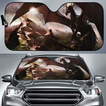 Knight And Dragon Sun Shade amazing best gift ideas 172609 - YourCarButBetter