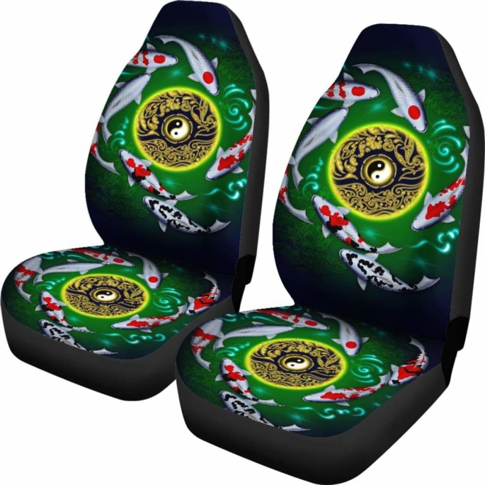 Koi Fish Car Seat Covers - Koi Fish Yin Yang - 154230 - YourCarButBetter