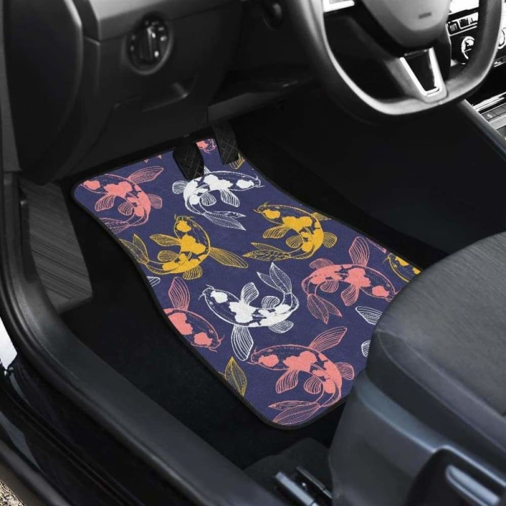 Koi Fish Carp Fish Pattern Front And Back Car Mats 154230 - YourCarButBetter