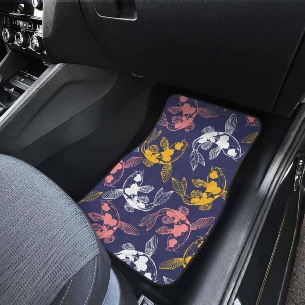 Koi Fish Carp Fish Pattern Front And Back Car Mats 154230 - YourCarButBetter