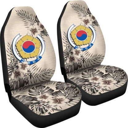 Korea Car Seat Covers The Beige Hibiscus (Set Of Two) 7 232125 - YourCarButBetter