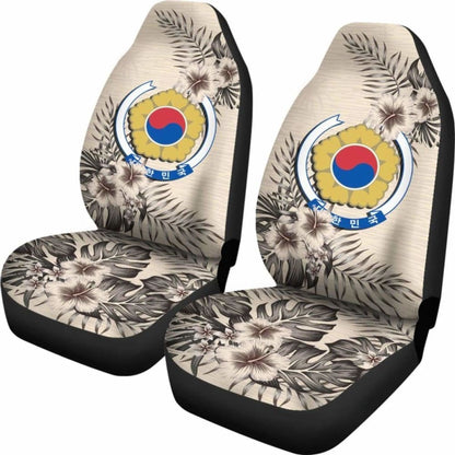 Korea Car Seat Covers The Beige Hibiscus (Set Of Two) 7 232125 - YourCarButBetter
