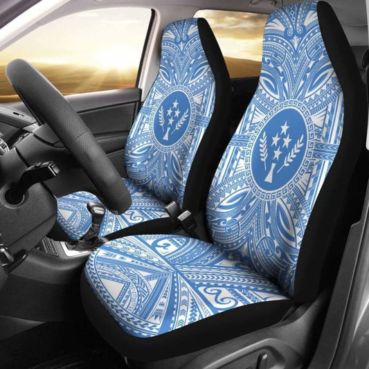Kosrae Car Seat Cover - Kosrae Coat Of Arms Polynesian Flag Color 105905 - YourCarButBetter