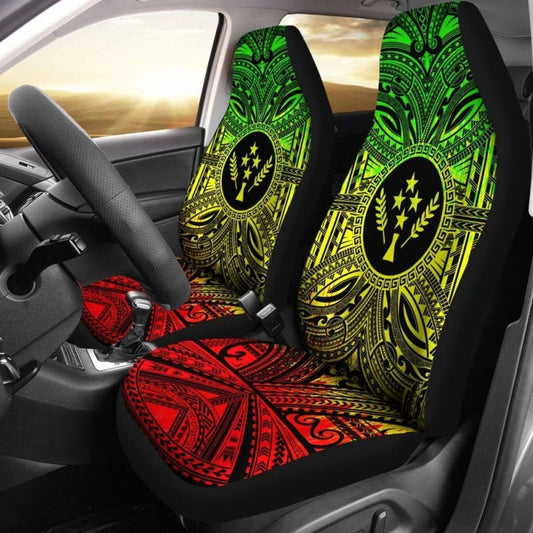 Kosrae Car Seat Cover - Kosrae Coat Of Arms Polynesian Reggae Style 105905 - YourCarButBetter