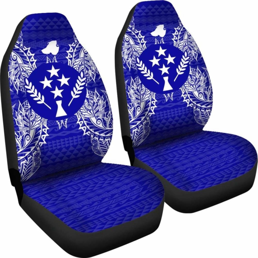 Kosrae Car Seat Cover - Kosrae Flag Map Blue - 105905 - YourCarButBetter