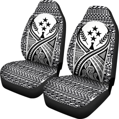 Kosrae Car Seat Cover - Kosrae Flag Polynesian Tattoo Black - 9 174914 - YourCarButBetter