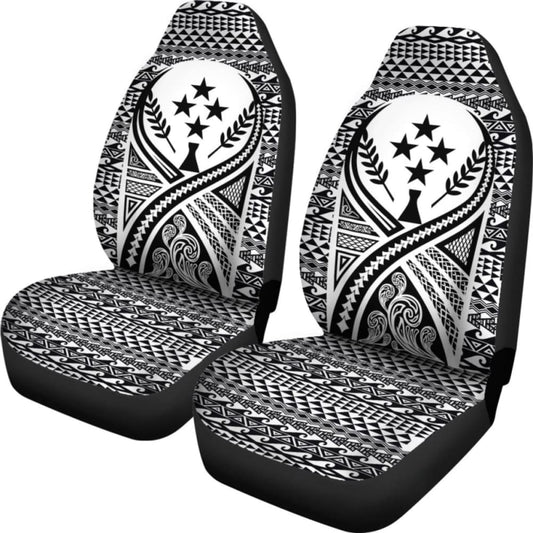 Kosrae Car Seat Cover - Kosrae Flag Polynesian Tattoo Black - 9 174914 - YourCarButBetter