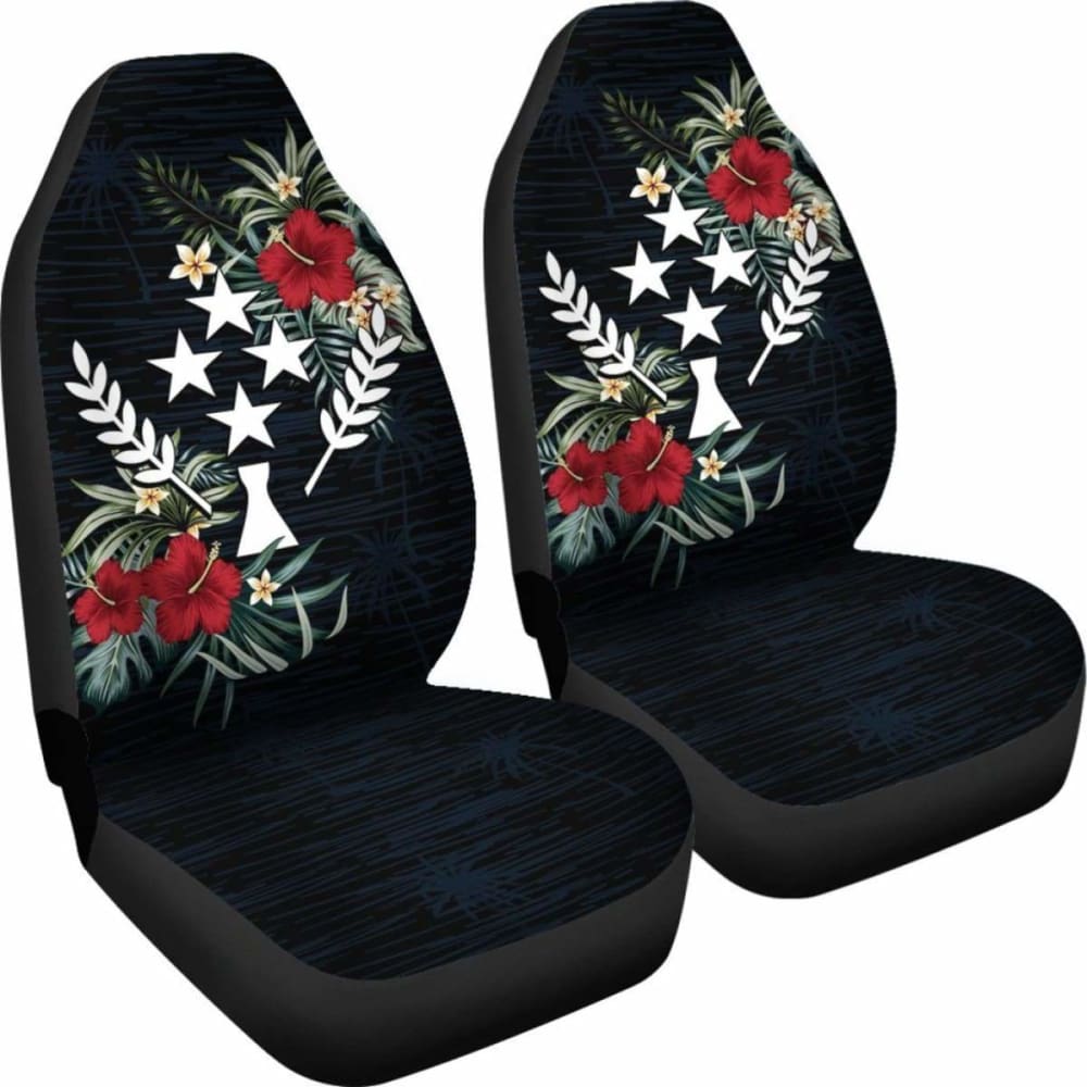 Kosrae Car Seat Covers - Kosrae Flag Hibiscus - 232125 - YourCarButBetter