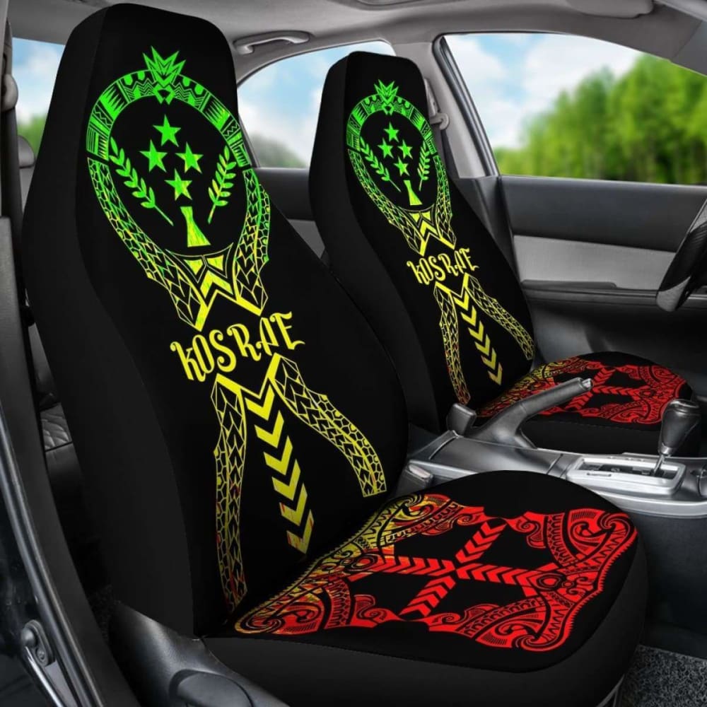 Kosrae Car Seat Covers - Micronesian Tribal Reggae - 105905 - YourCarButBetter