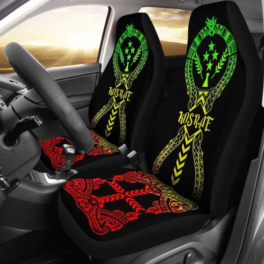 Kosrae Car Seat Covers - Micronesian Tribal Reggae - 105905 - YourCarButBetter