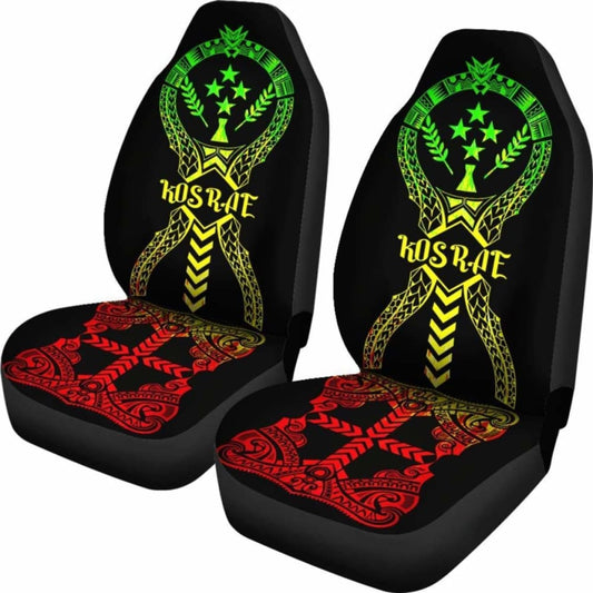 Kosrae Car Seat Covers - Micronesian Tribal Reggae - 105905 - YourCarButBetter