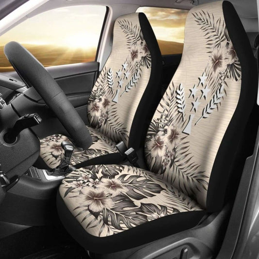 Kosrae Car Seat Covers The Beige Hibiscus (Set Of Two) 7 232125 - YourCarButBetter