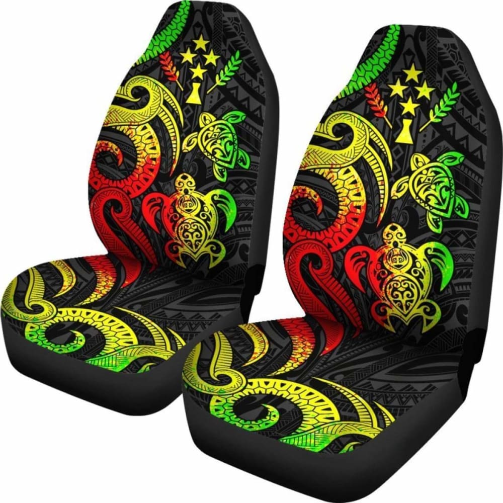 Kosrae Micronesian Car Seat Covers - Reggae Tentacle Turtle - 091114 - YourCarButBetter