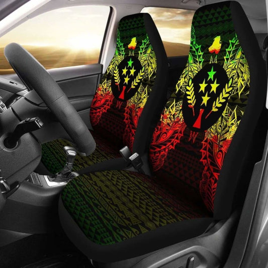 Kosrae Polynesia Car Seat Cover Map Reggae 105905 - YourCarButBetter