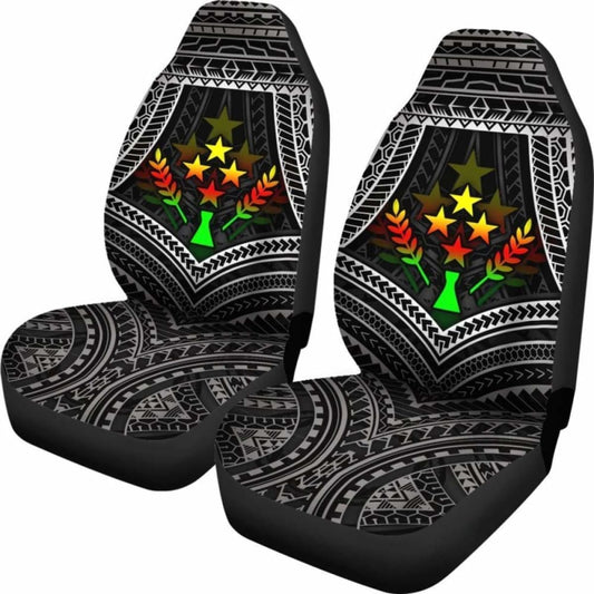 Kosrae Polynesian Car Seat Covers - Kosrae Flag Reggae Color - 18 105905 - YourCarButBetter