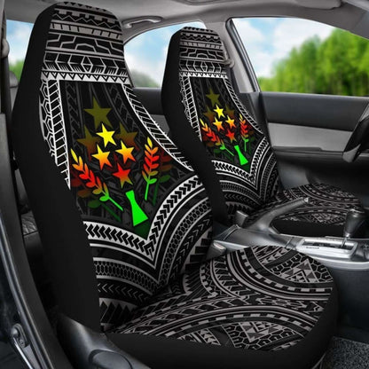 Kosrae Polynesian Car Seat Covers - Kosrae Flag Reggae Color - 18 105905 - YourCarButBetter