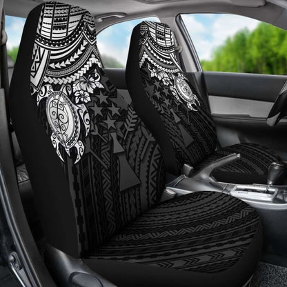 Kosrae Polynesian Car Seat Covers - White Turtle - Amazing 091114 - YourCarButBetter