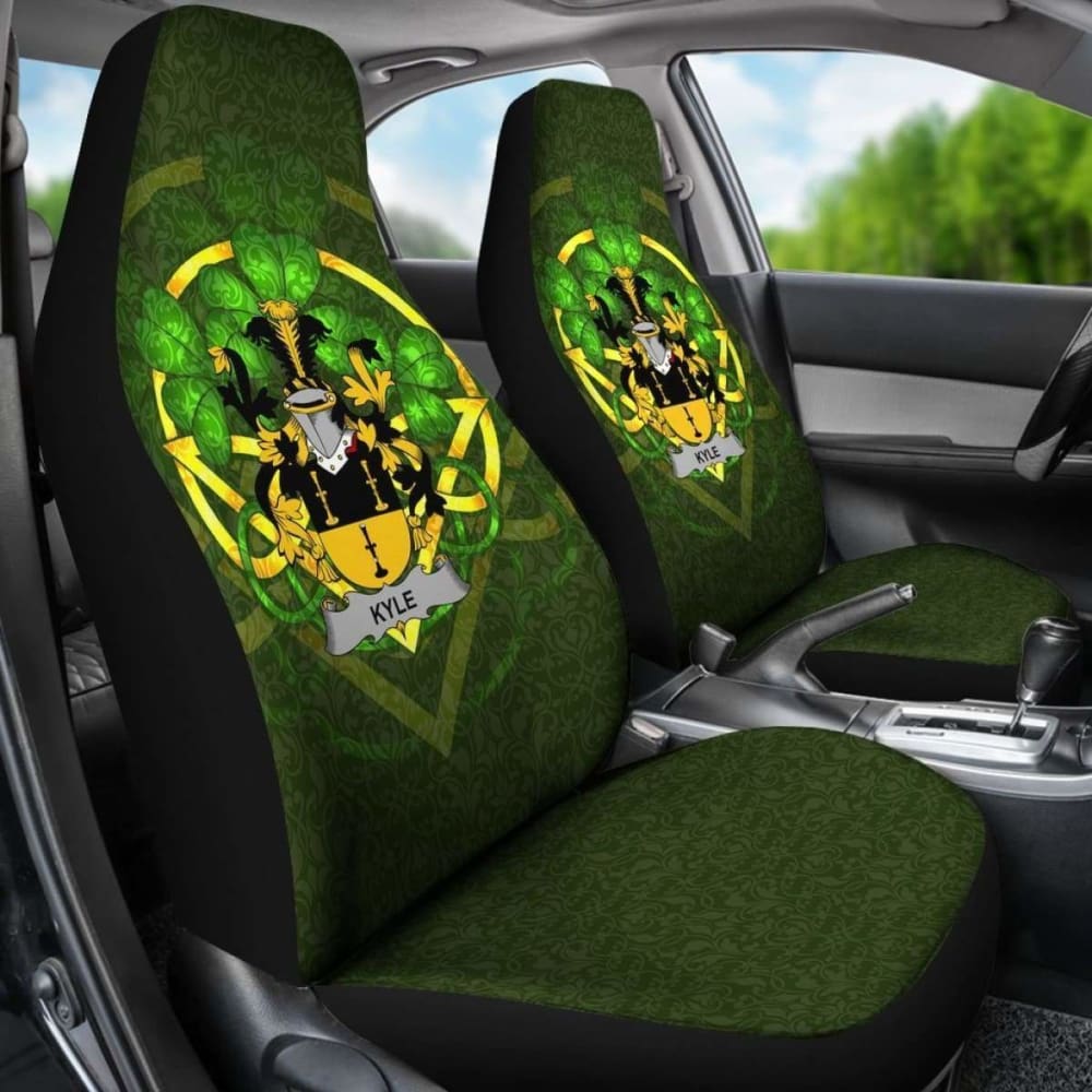 Kyle Ireland Car Seat Cover Celtic Shamrock (Set Of Two) 154230 - YourCarButBetter