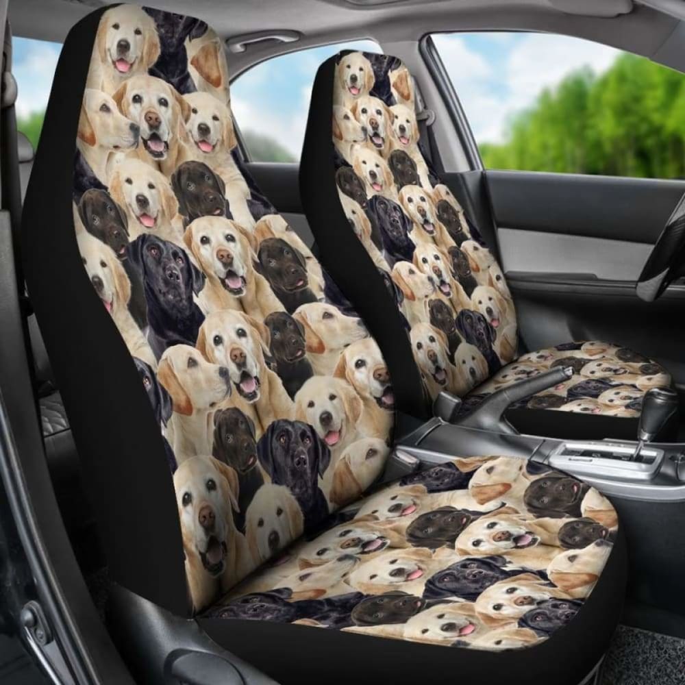 Labrador Retriever Full Face Car Seat Covers 094201 - YourCarButBetter