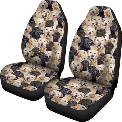 Labrador Retriever Full Face Car Seat Covers 094201 - YourCarButBetter