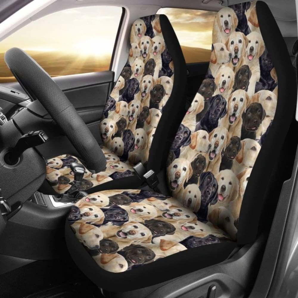 Labrador Retriever Full Face Car Seat Covers 094201 - YourCarButBetter