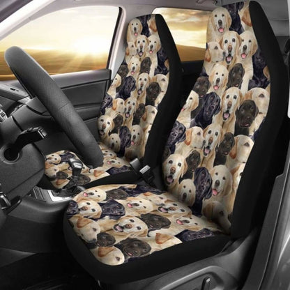 Labrador Retriever Full Face Car Seat Covers 094201 - YourCarButBetter